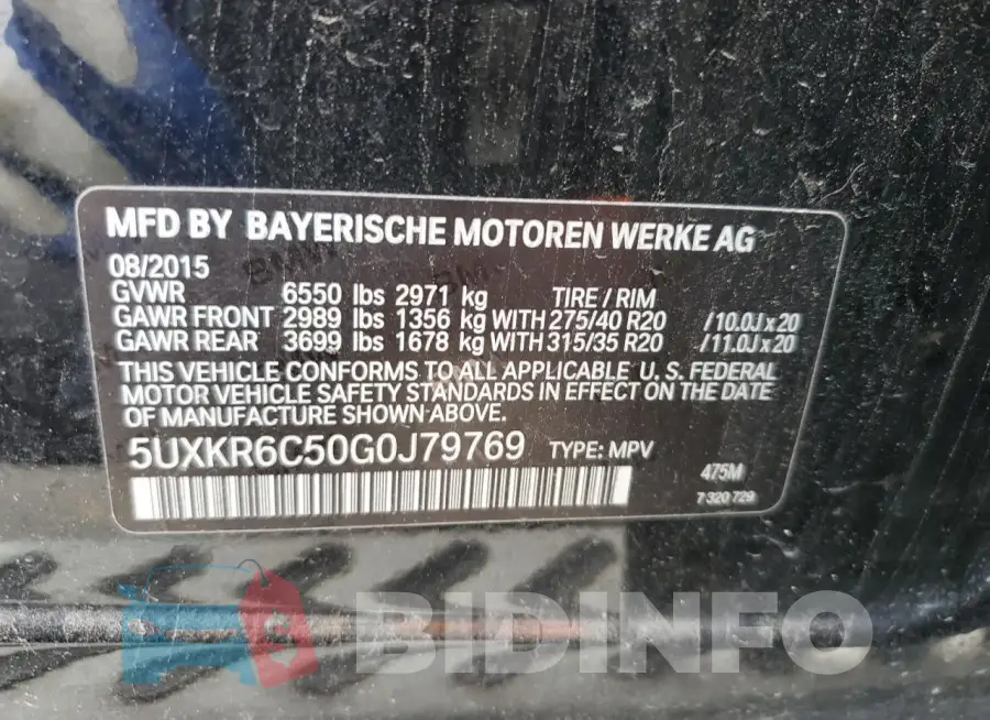 5UXKR6C50G0J79769 Photo# 13