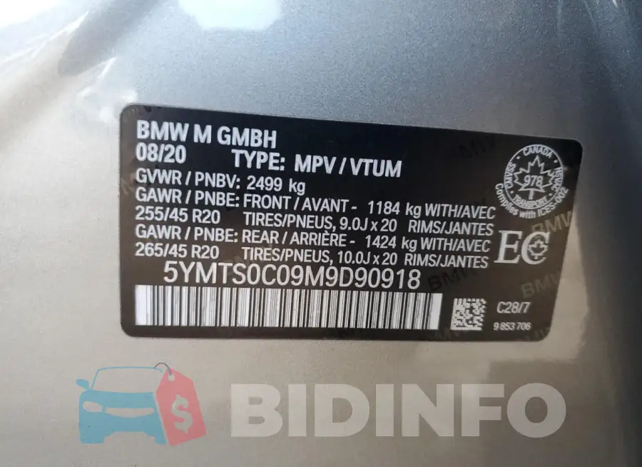 5YMTS0C09M9D90918 Photo# 13