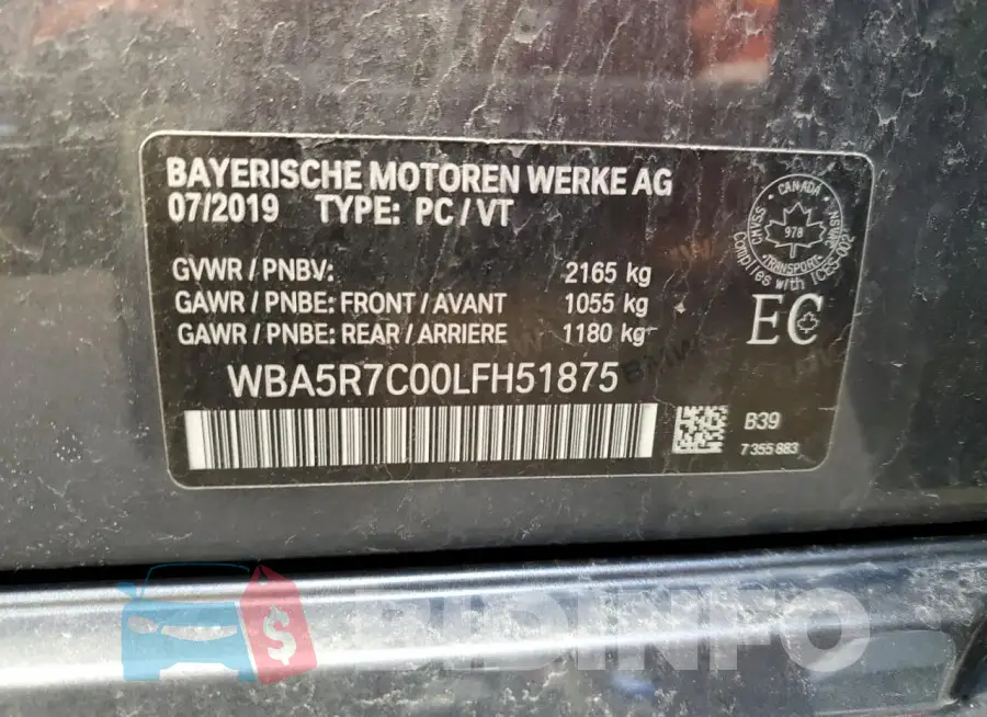 WBA5R7C00LFH51875 Photo# 12