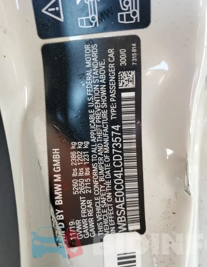 WBSAE0C04LCD73574 Photo# 12
