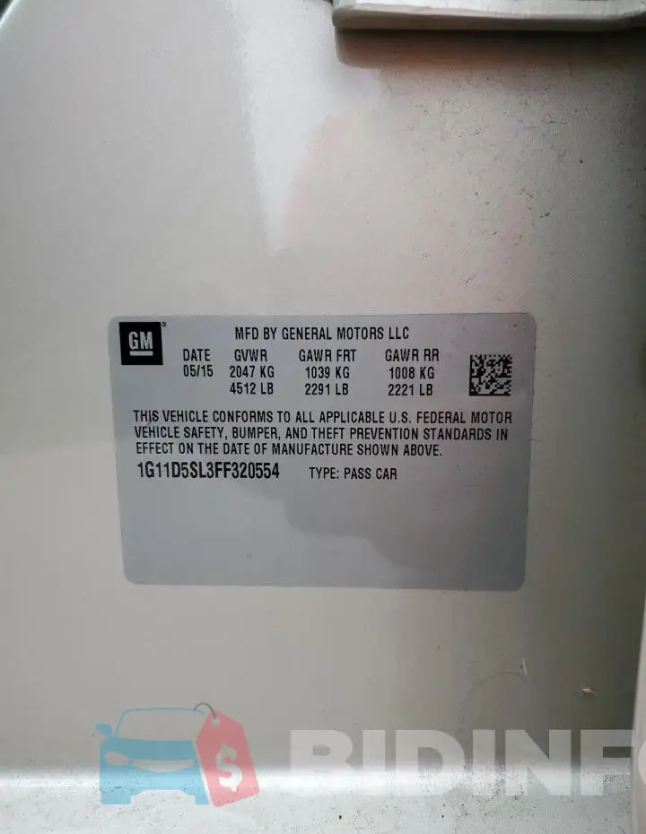 1G11D5SL3FF320554 Photo# 12