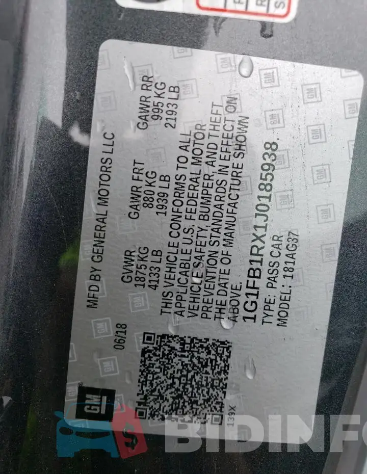 1G1FB1RX1J0185938 Photo# 13