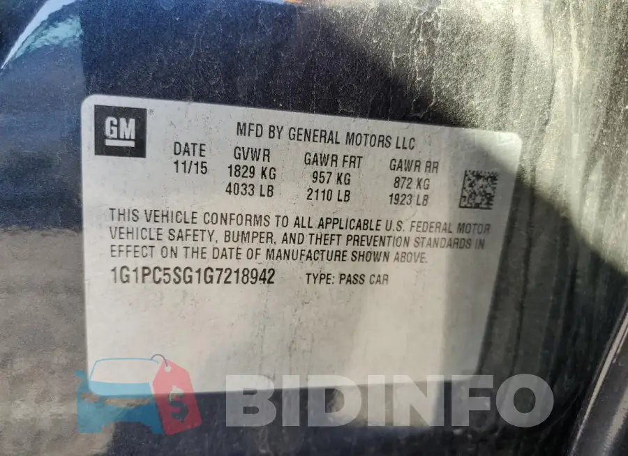 1G1PC5SG1G7218942 Photo# 12