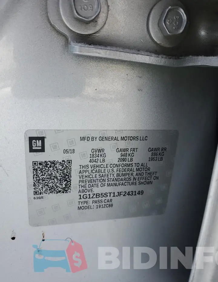 1G1ZB5ST1JF243149 Photo# 12