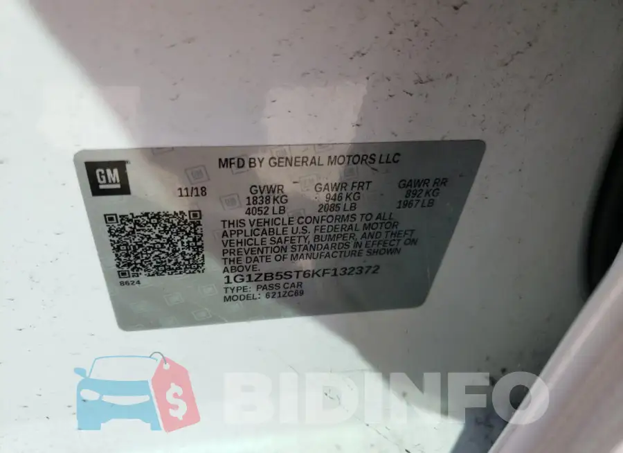 1G1ZB5ST6KF132372 Photo# 12