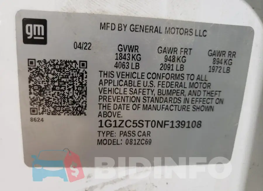 1G1ZC5ST0NF139108 Photo# 13