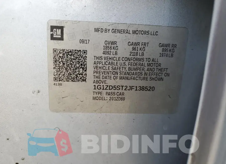 1G1ZD5ST2JF138520 Photo# 12