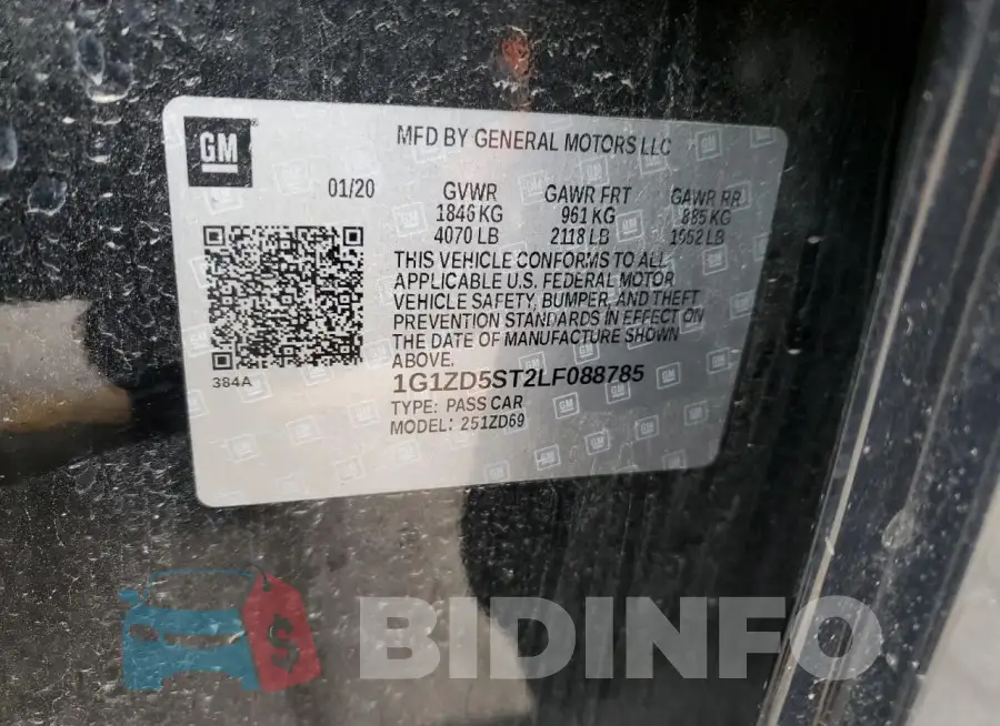 1G1ZD5ST2LF088785 Photo# 12