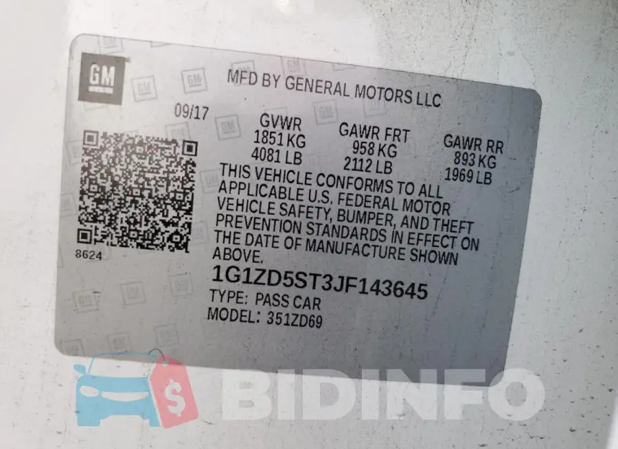 1G1ZD5ST3JF143645 Photo# 12