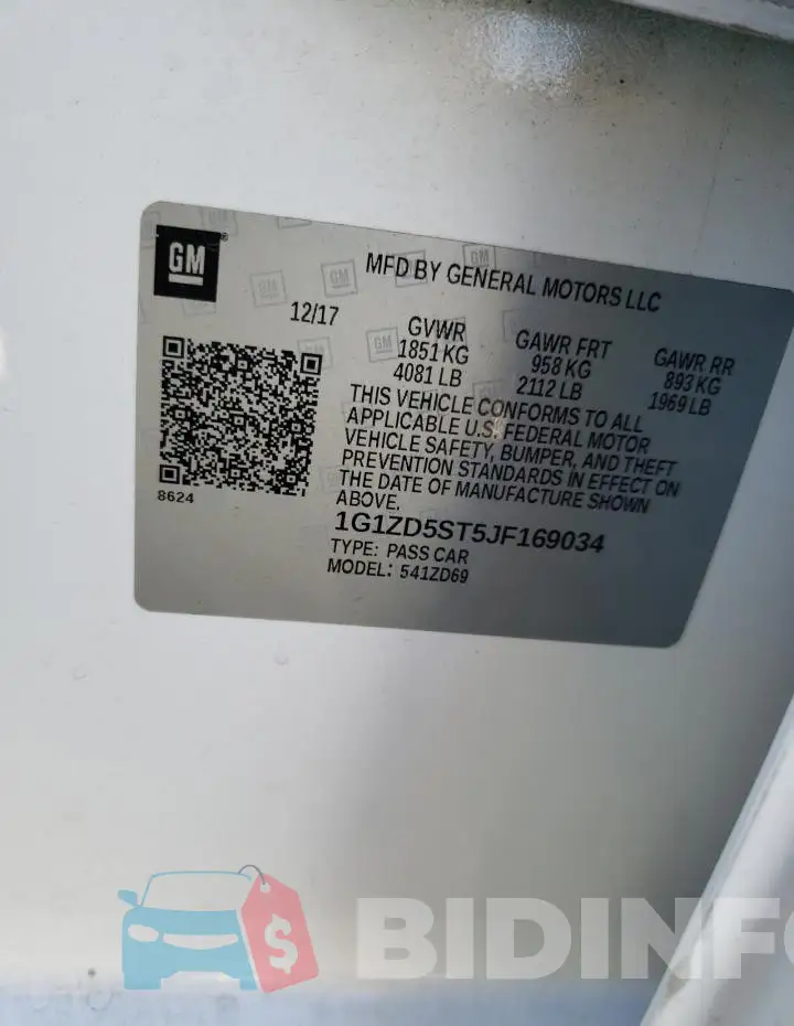 1G1ZD5ST5JF169034 Photo# 12