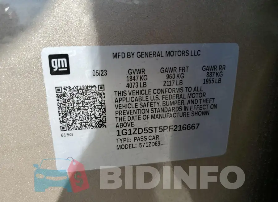 1G1ZD5ST5PF216667 Photo# 12