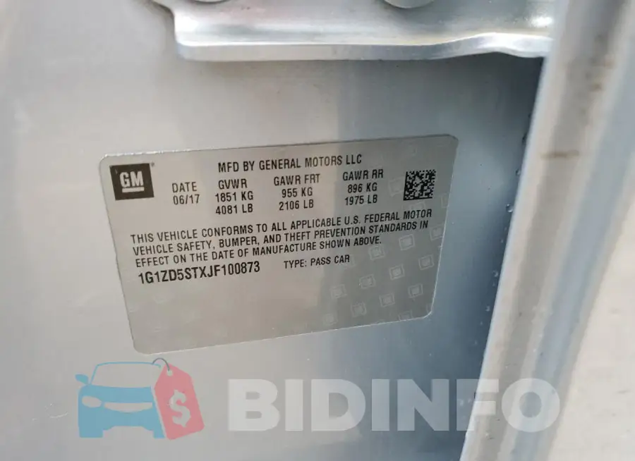 1G1ZD5STXJF100873 Photo# 12