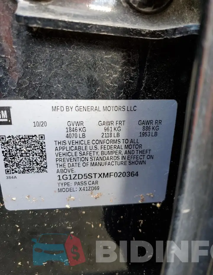 1G1ZD5STXMF020364 Photo# 12