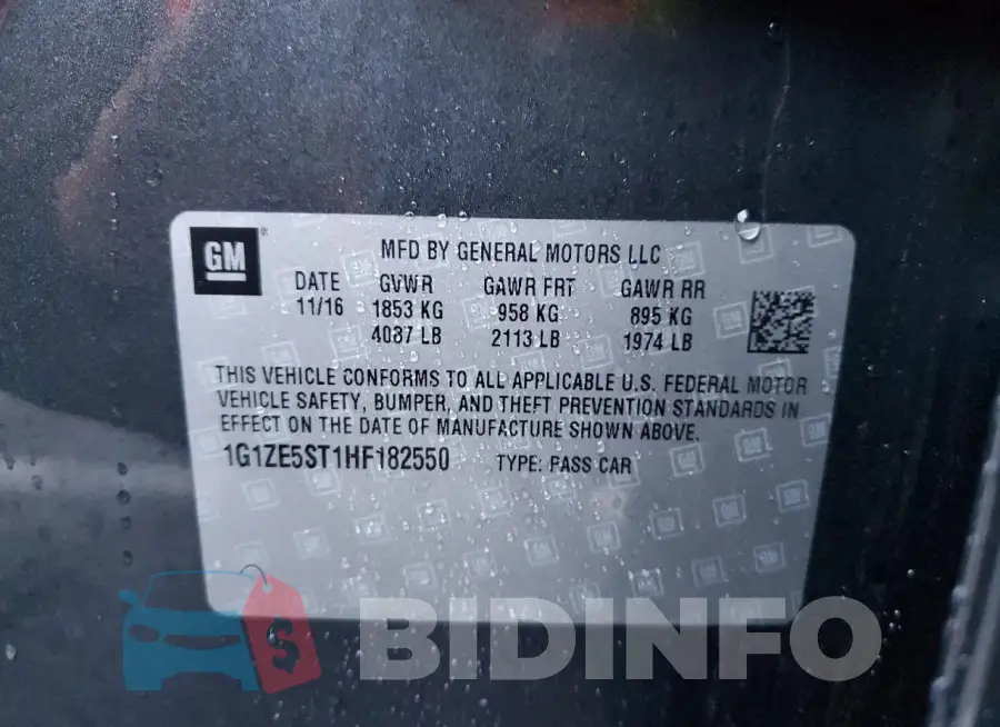 1G1ZE5ST1HF182550 Photo# 12