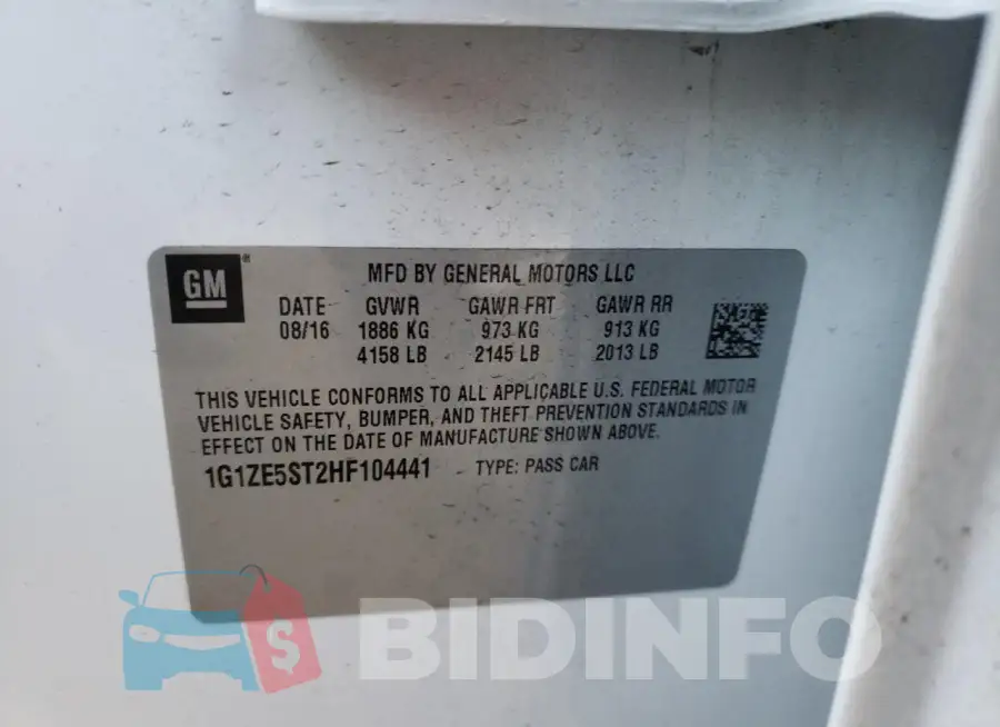 1G1ZE5ST2HF104441 Photo# 12