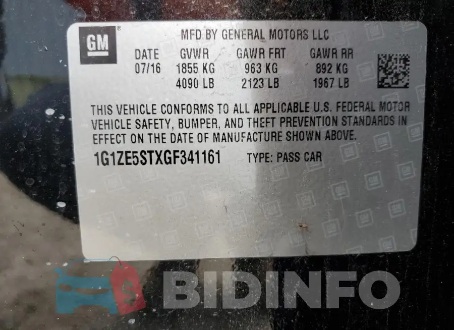1G1ZE5STXGF341161 Photo# 12