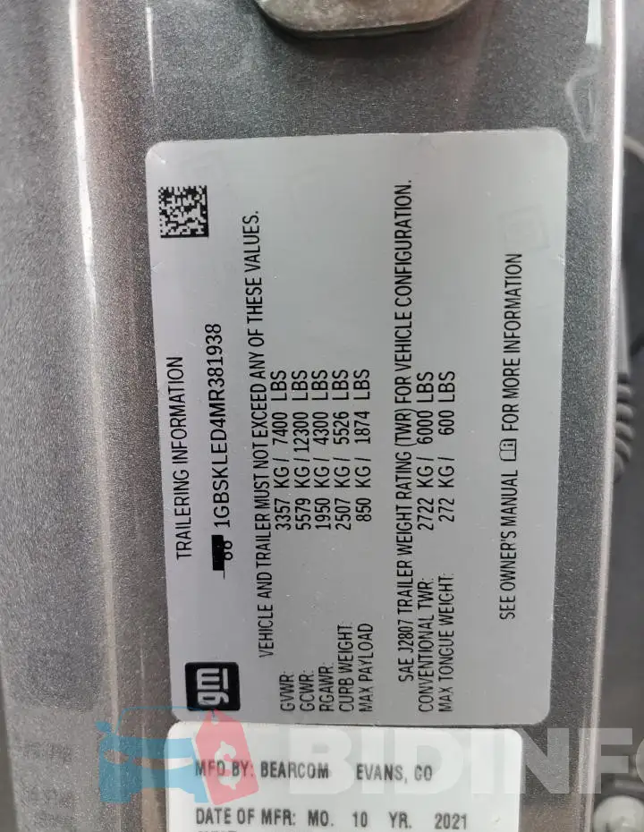 1GBSKLED4MR381938 Photo# 14