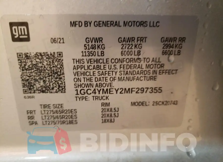 1GC4YMEY2MF297355 Photo# 12