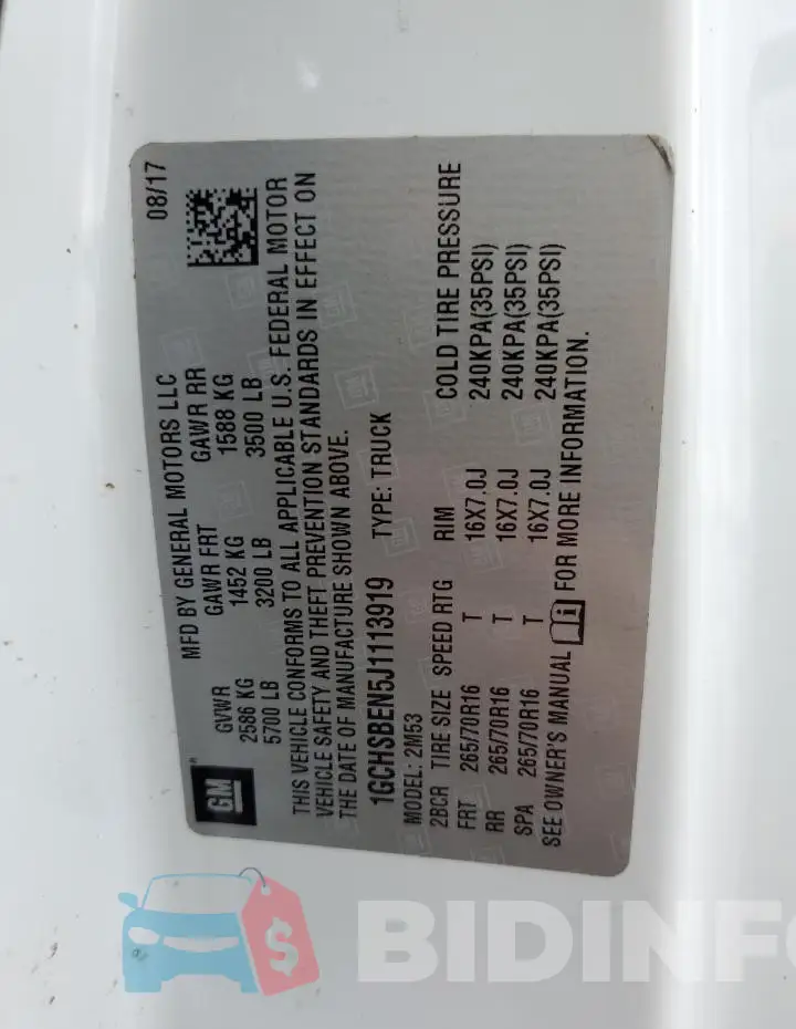 1GCHSBEN5J1113919 Photo# 12