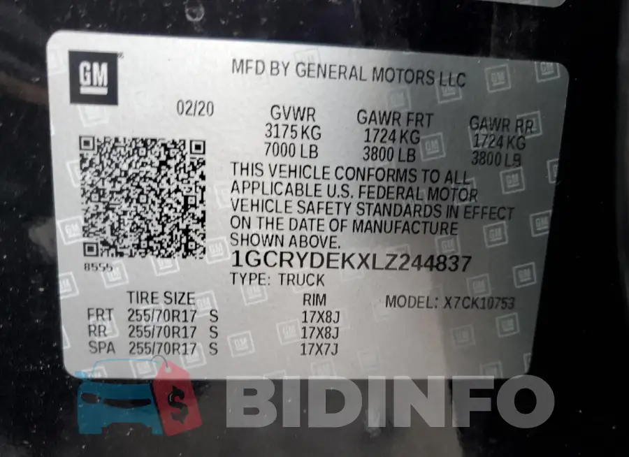 1GCRYDEKXLZ244837 Photo# 12
