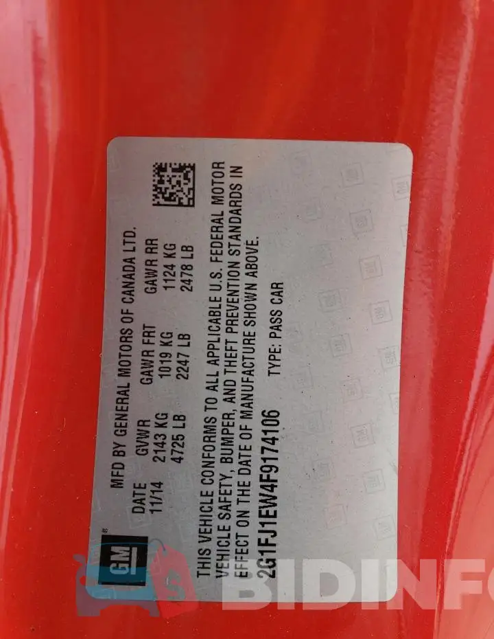 2G1FJ1EW4F9174106 Photo# 12
