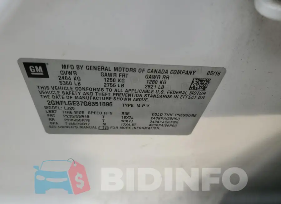2GNFLGE37G6351896 Photo# 12