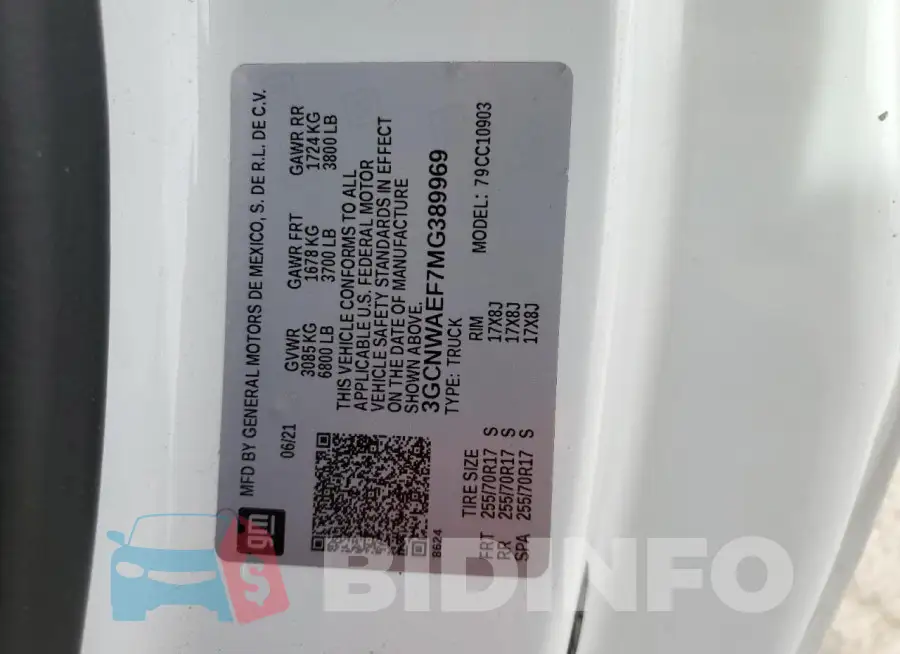 3GCNWAEF7MG389969 Photo# 12