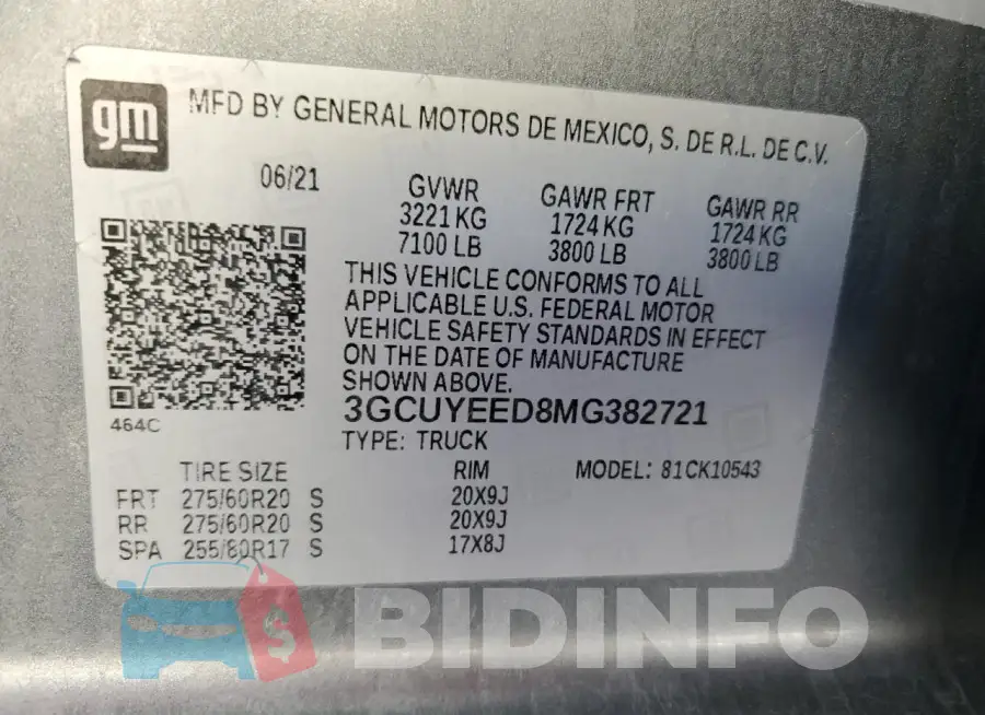3GCUYEED8MG382721 Photo# 12