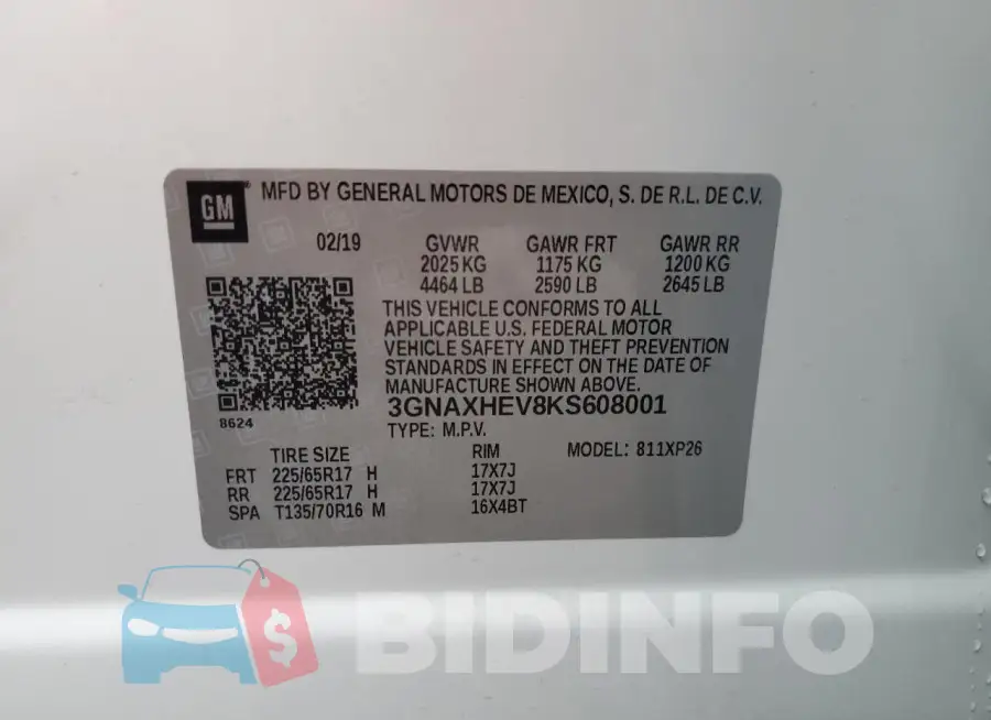3GNAXHEV8KS608001 Photo# 12