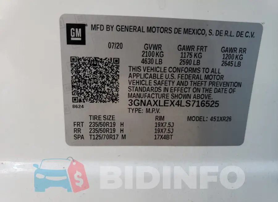 3GNAXLEX4LS716525 Photo# 13