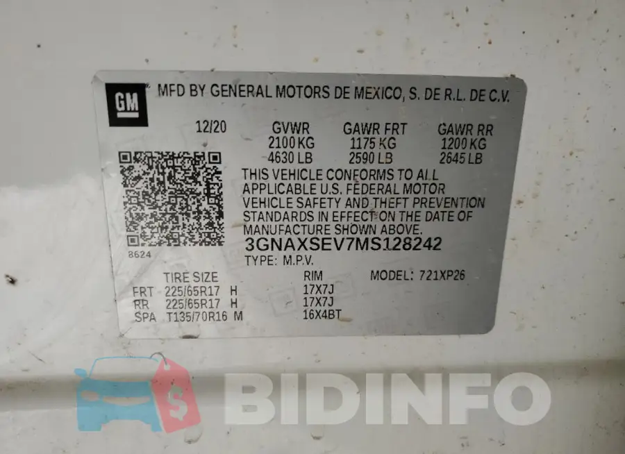 3GNAXSEV7MS128242 Photo# 13
