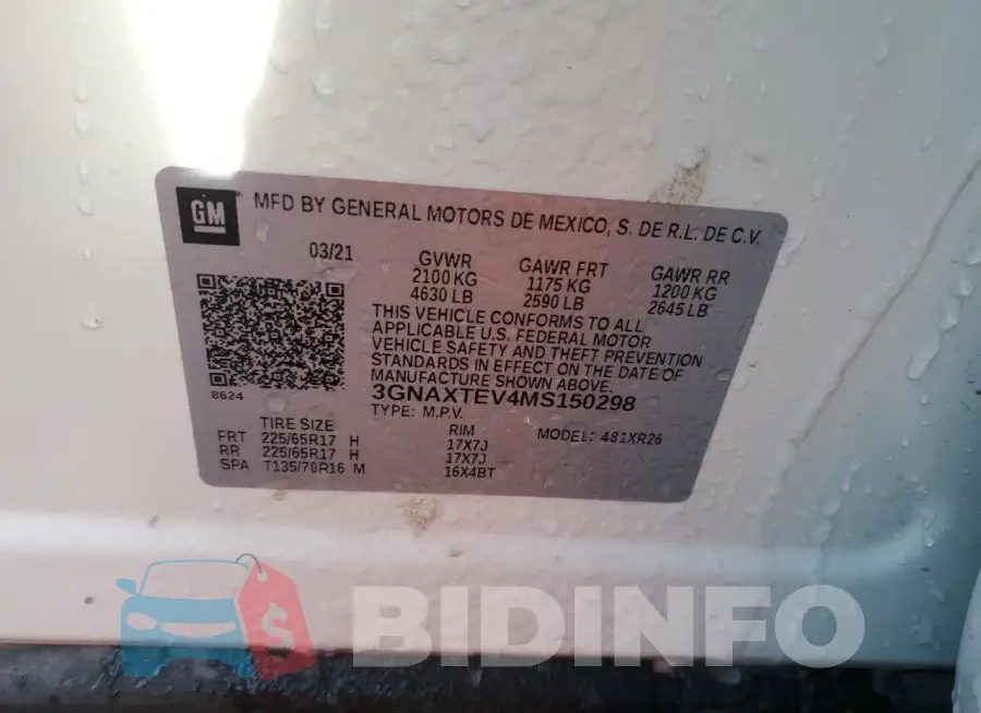3GNAXTEV4MS150298 Photo# 12