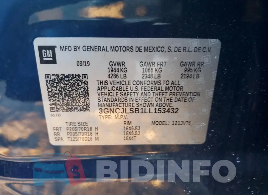 3GNCJLSB1LL153432 Photo# 13
