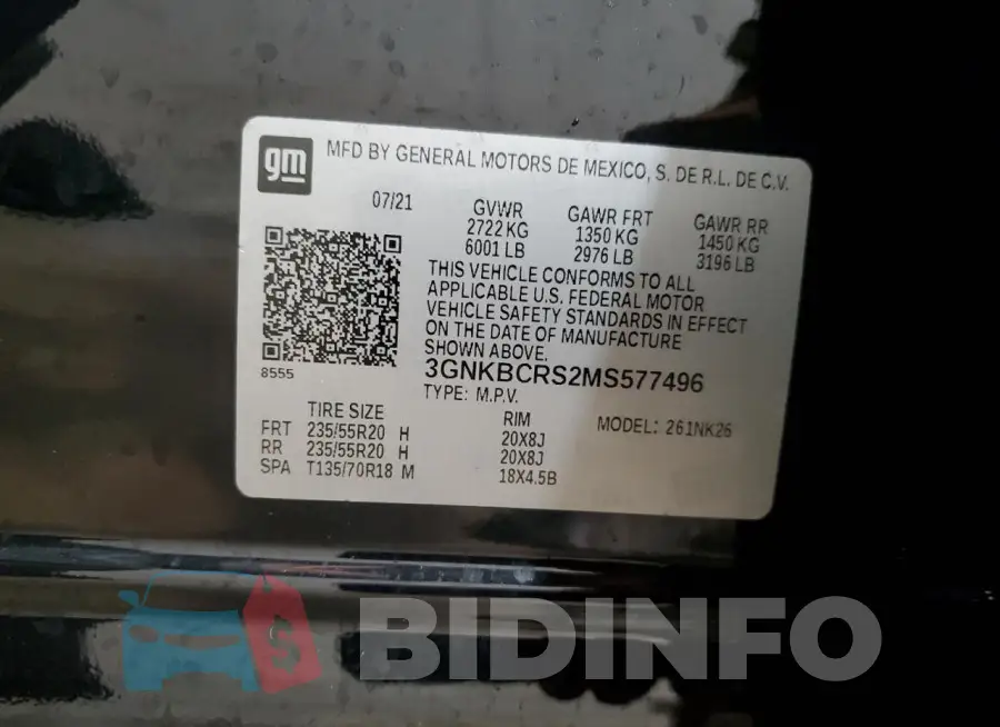 3GNKBCRS2MS577496 Photo# 14