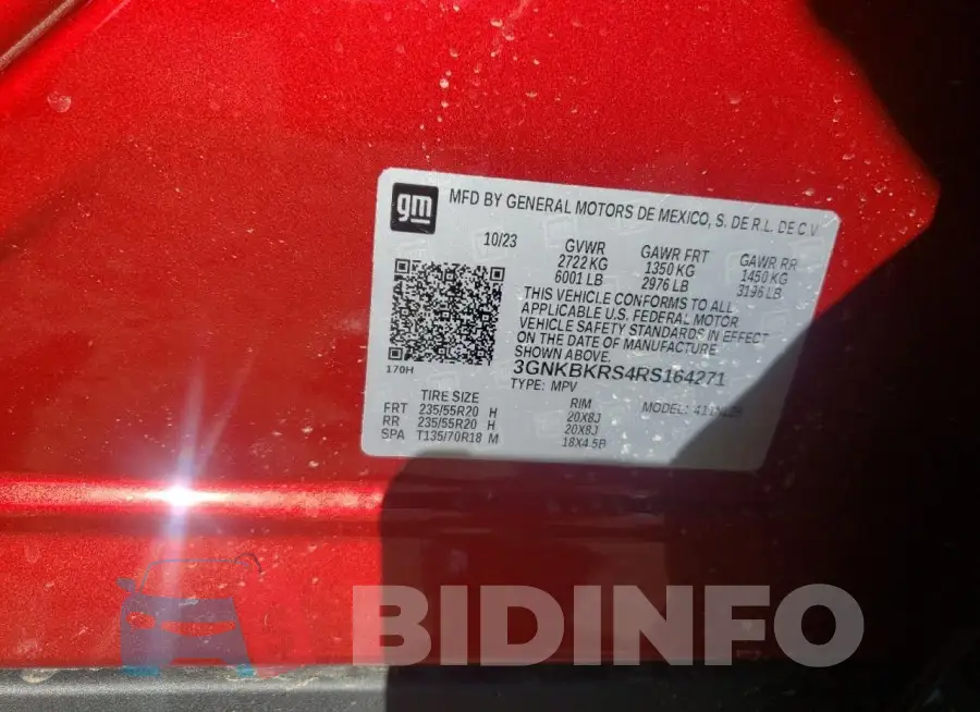 3GNKBKRS4RS164271 Photo# 14