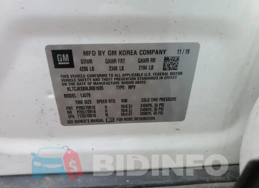 KL7CJKSB9LB061695 Photo# 14