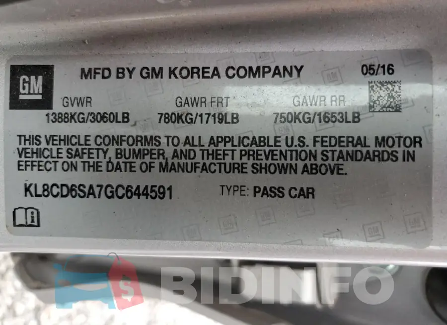 KL8CD6SA7GC644591 Photo# 12