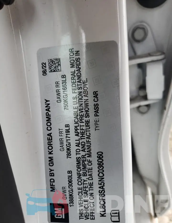KL8CF6SA5NC036060 Photo# 12
