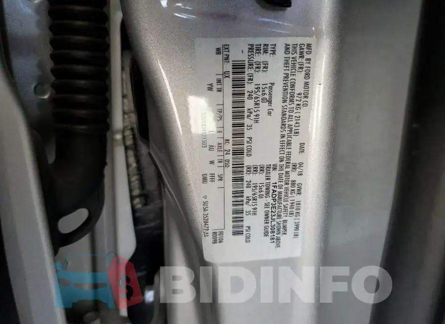 1FADP3E23JL308181 Photo# 12
