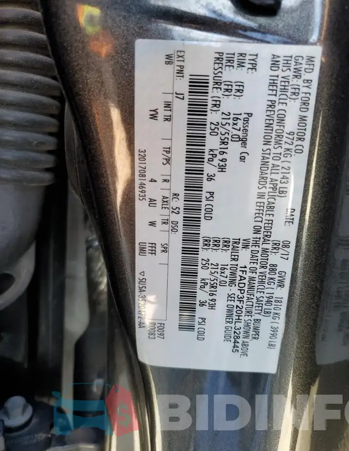 1FADP3F20HL328445 Photo# 12