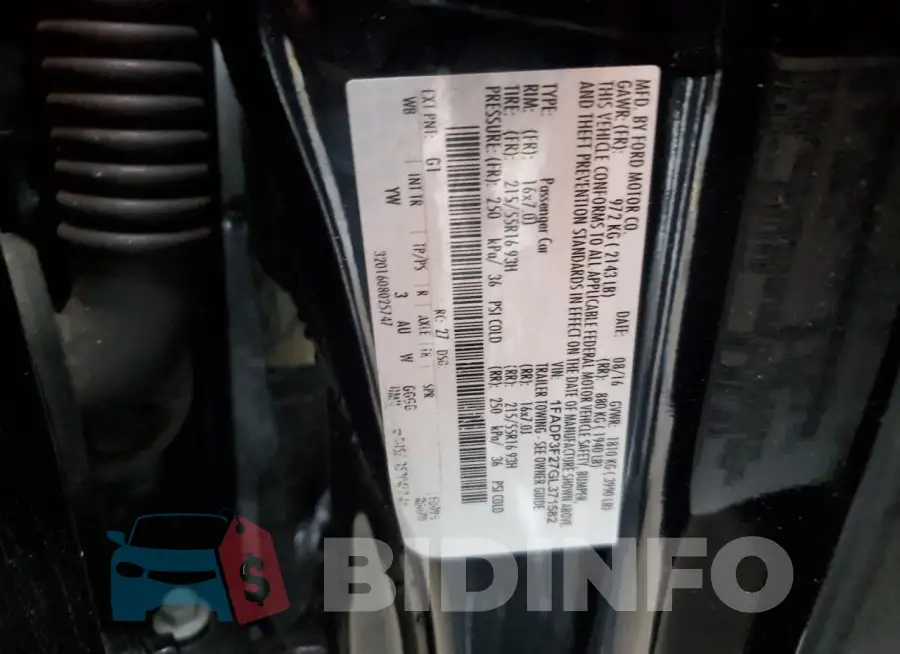 1FADP3F27GL371582 Photo# 12