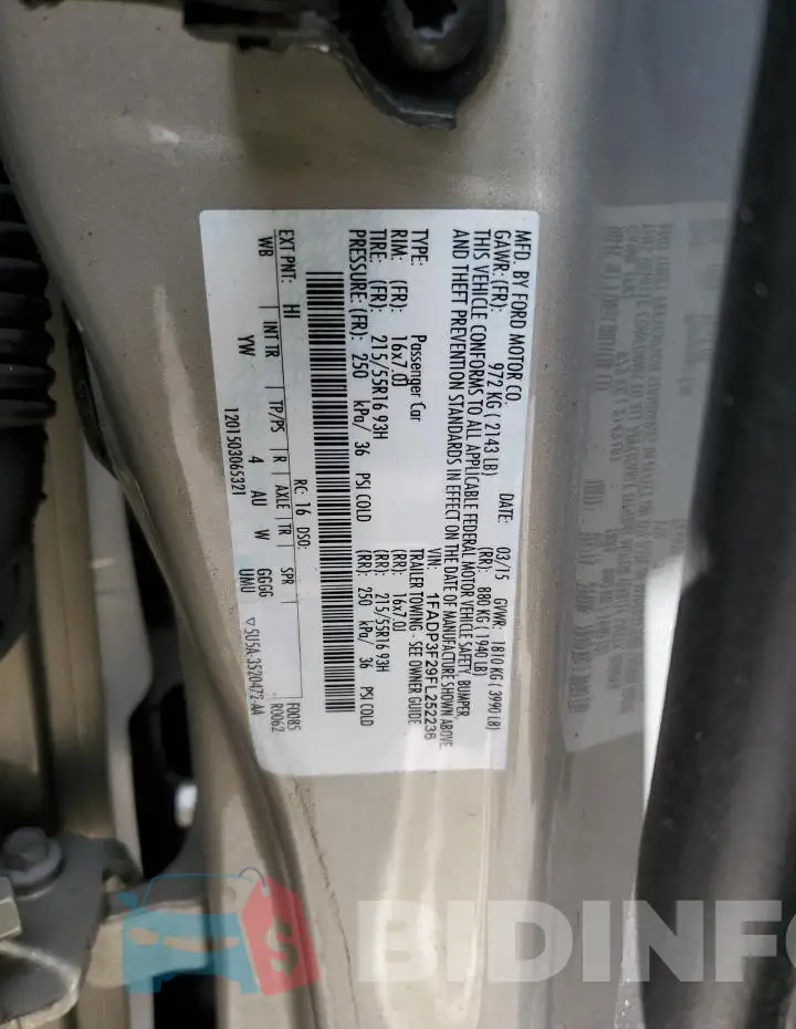 1FADP3F29FL252236 Photo# 12
