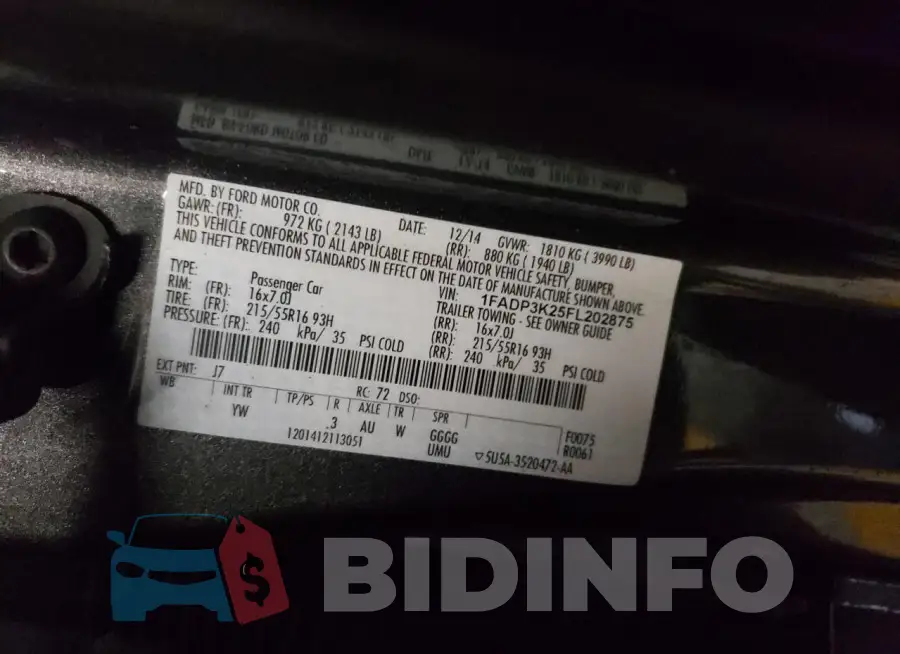 1FADP3K25FL202875 Photo# 12