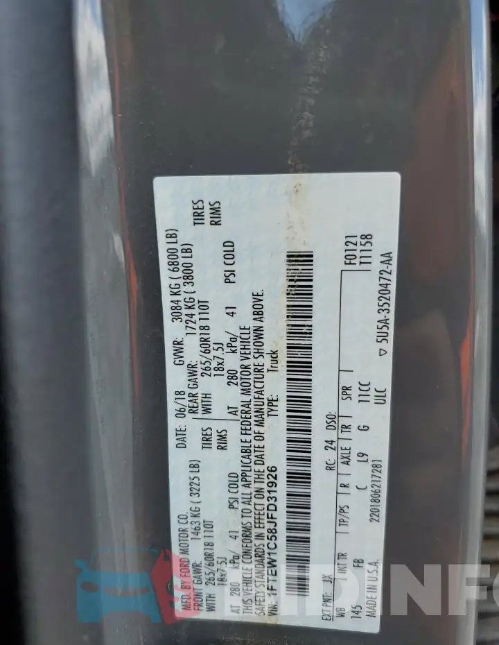 1FTEW1C58JFD31926 Photo# 12