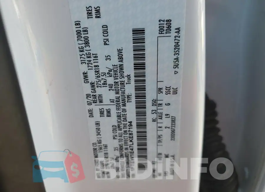 1FTEW1E47LKE87194 Photo# 12