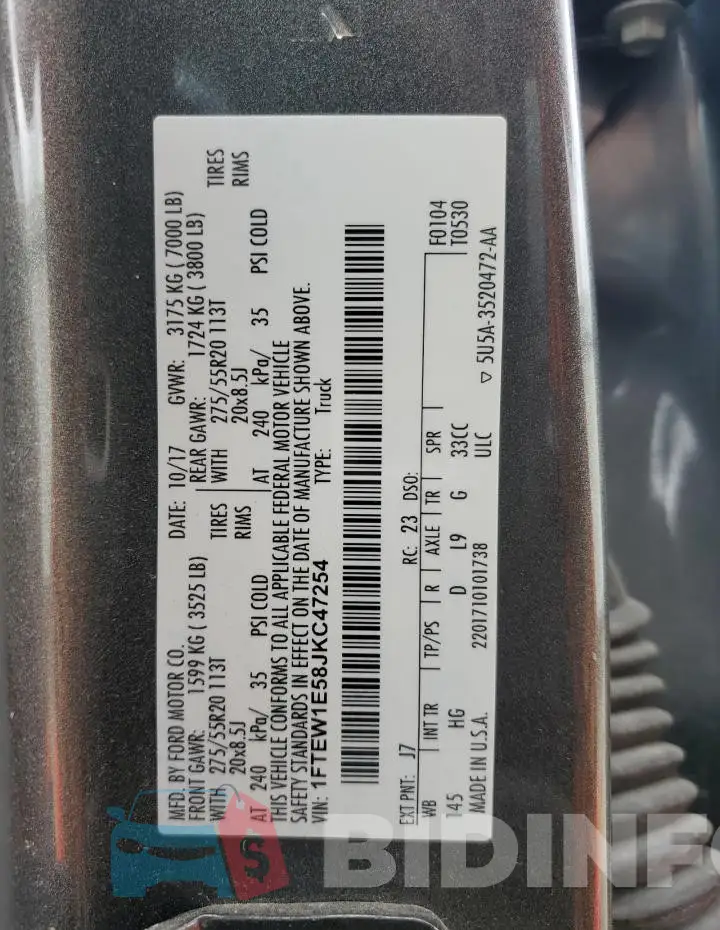 1FTEW1E58JKC47254 Photo# 12