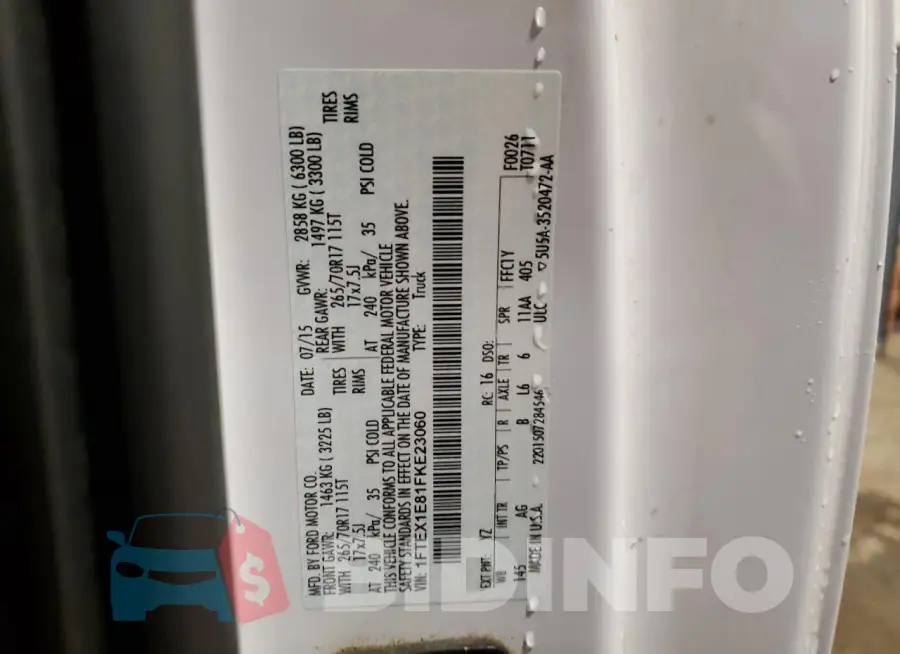 1FTEX1E81FKE23060 Photo# 12