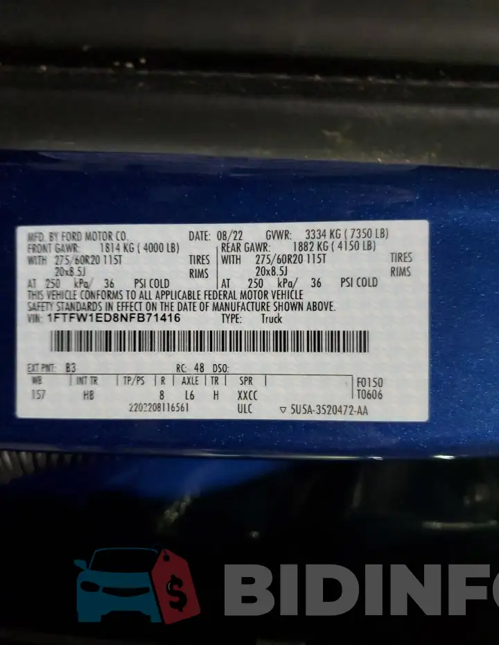 1FTFW1ED8NFB71416 Photo# 12