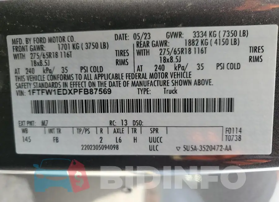 1FTFW1EDXPFB87569 Photo# 13