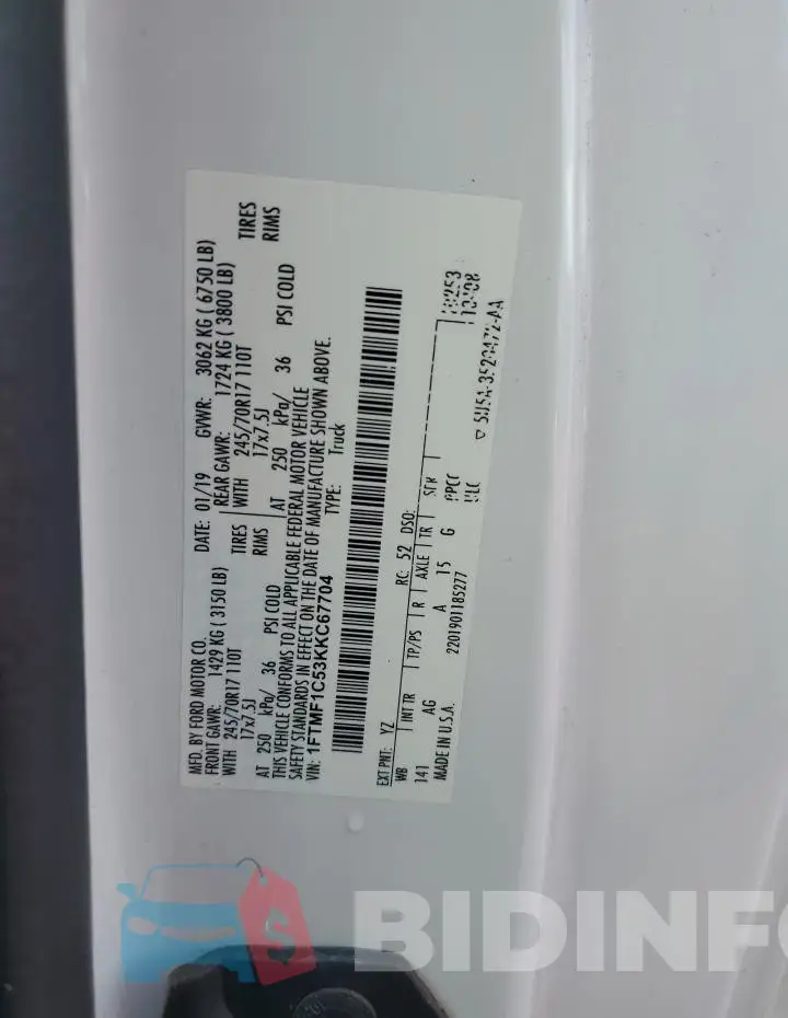 1FTMF1C53KKC67704 Photo# 12
